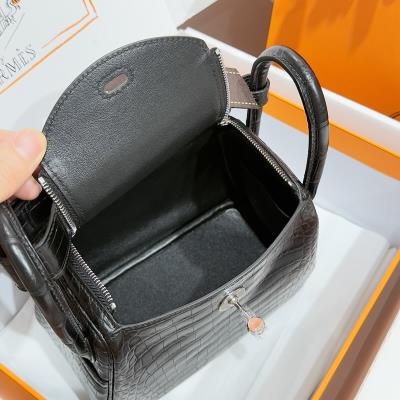 wholesale quality hermes lindy mini 19 matte alligator noir phd  